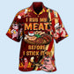 Food Rub Meat Stick Hawaiian Shirt Artwork Detail For Resort Trips And Outdoor Activities