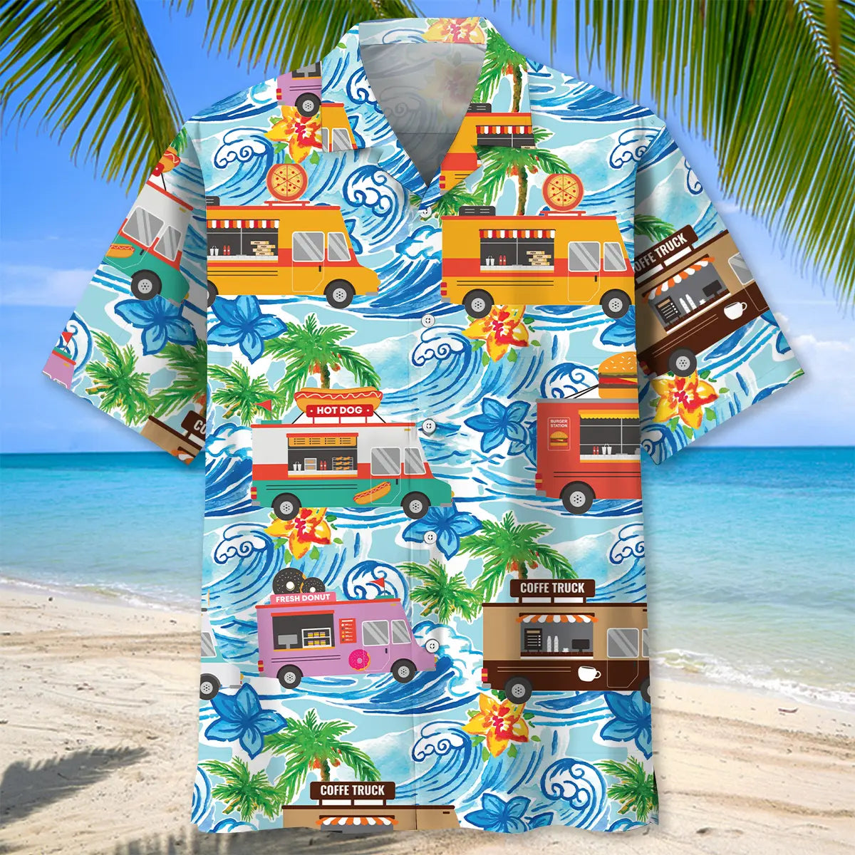 Food Truck Beach Hawaiian Shirt For Resort Holiday And Island Inspired Style