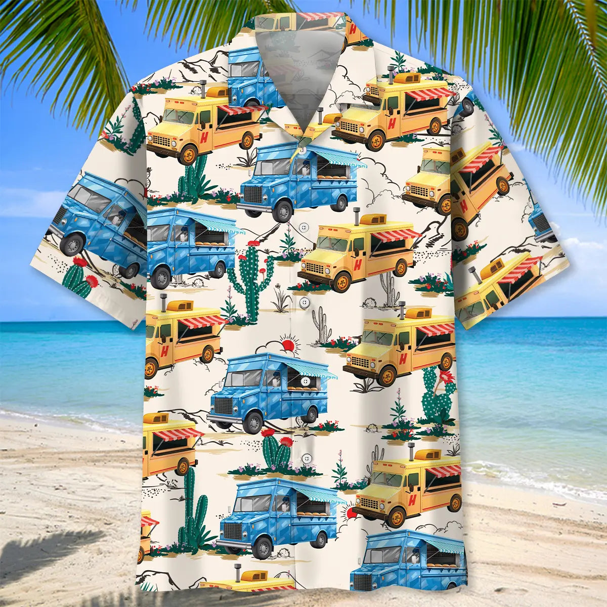 Food Truck Dessert Hawaiian Shirt For Summer Gathering And Coastal Casual Wear