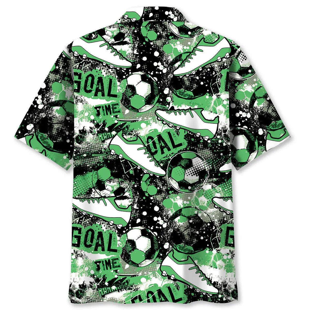 Football Green Hawaiian Shirt For Resort Trips, Coastal Parties, And Warm Weather Style