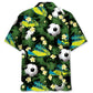 Tropical Football Green Hawaiian Shirt For Beach Days, Coastal Adventures, And Thoughtful Gift Giving