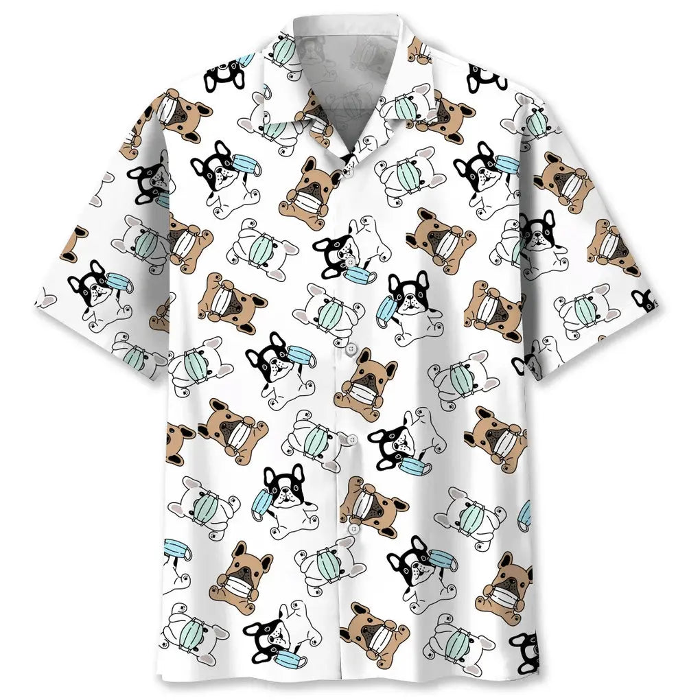 Funny French Bulldog Hawaiian Shirt For Resort Trips, Coastal Parties, And Warm Weather Style