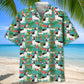 French Bulldog Beach Hawaiian Shirt For Tropical Holidays, Outdoor Gatherings, And Everyday Comfort