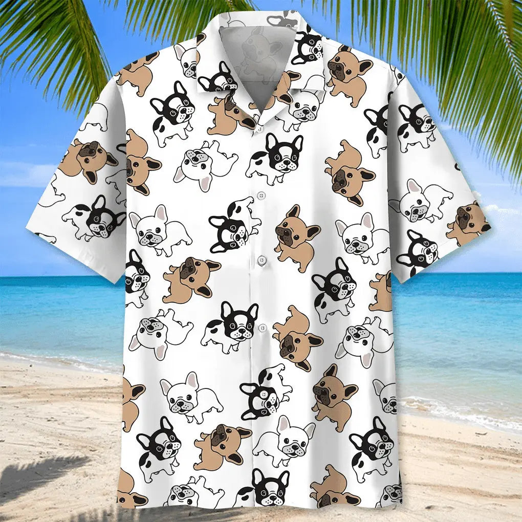 French Bulldog Hawaiian Shirt For Resort Trips, Coastal Parties, And Warm Weather Style