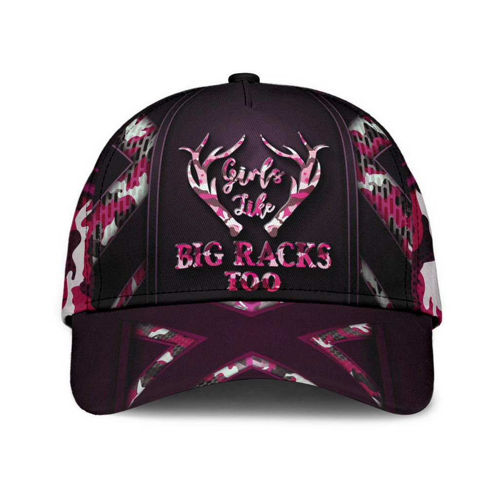 Girls Like Big Racks Deer Hunting Classic Cap For Weekend Travel Outdoor Events And Casual Outfits