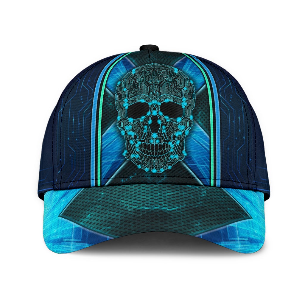Modern Electric Skull Tech Classic Cap For Summer Activities Vacations And Comfortable Daily Wear