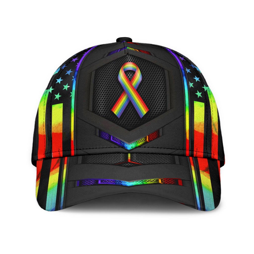 LGBT Ribbon Carbon Pride Classic Cap For Travel Holidays Parties And Relaxed Casual Styling