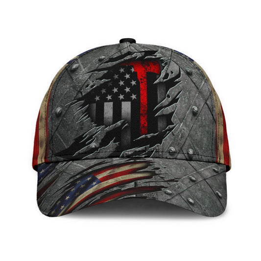 Back The Red Crack American Flag Classic Cap For Festivals Travel Adventures And Casual Gift Giving