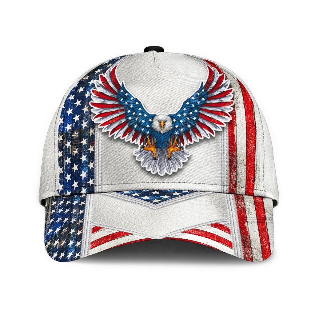 White American Eagle Freedom Classic Cap For Casual Styling Holiday Travel And Weekend Adventures