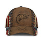 Fishing Leather American Flag Classic Cap For Festivals Travel Adventures And Casual Gift Giving