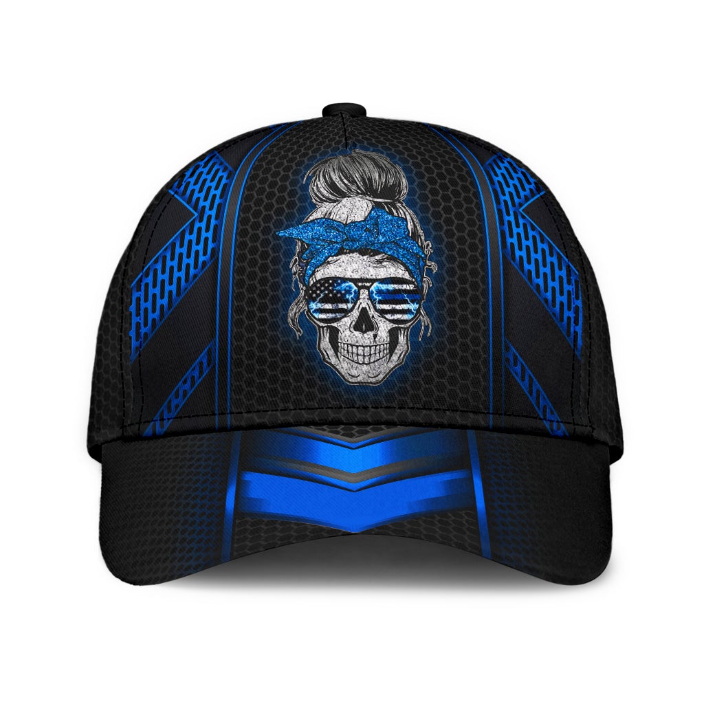 Thunder Blue Skull Storm Classic Cap For Comfortable Casual Wear Holidays And Outdoor Trips