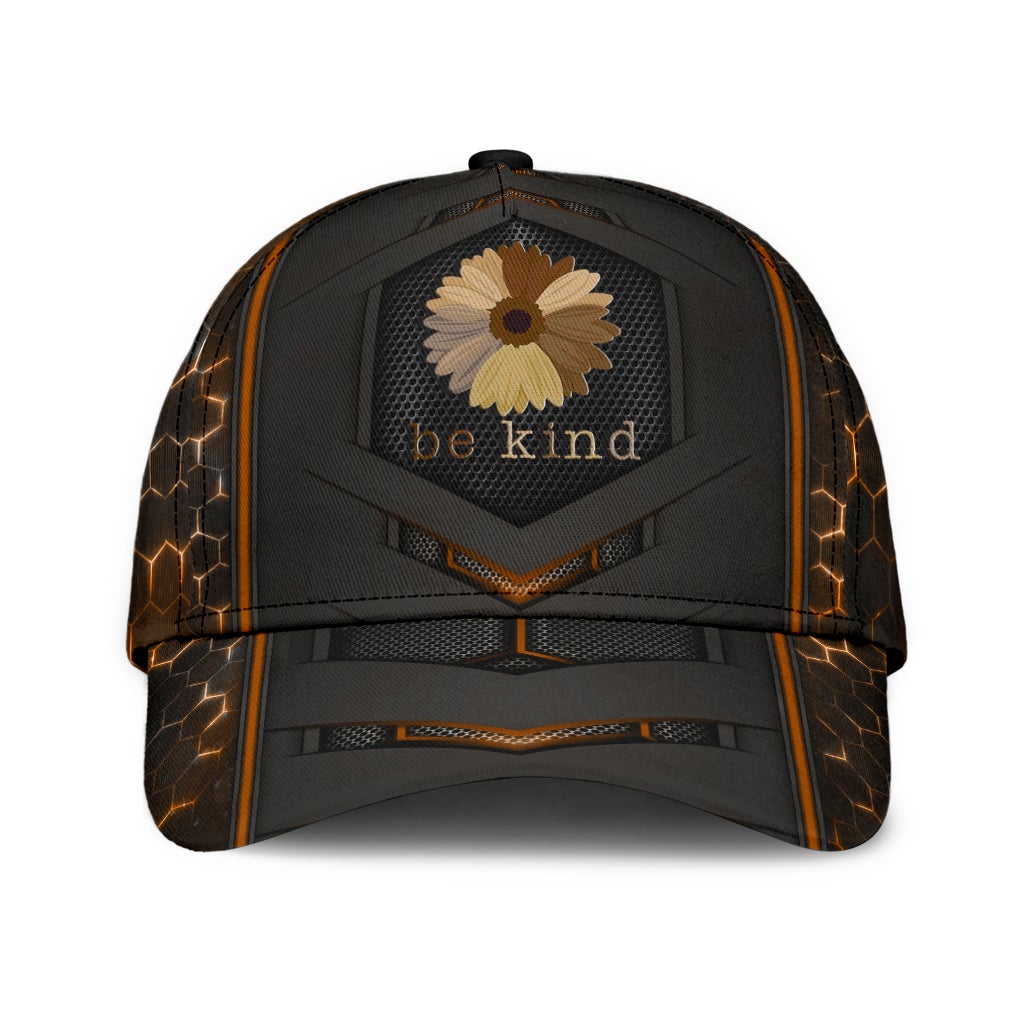 Sunflower Be Kind Positive Message Classic Cap For Weekend Outings Holidays And Thoughtful Gifting
