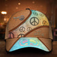Hippie Let It Be Peace Classic Cap For Relaxed Outfits Outdoor Events And Holiday Trips