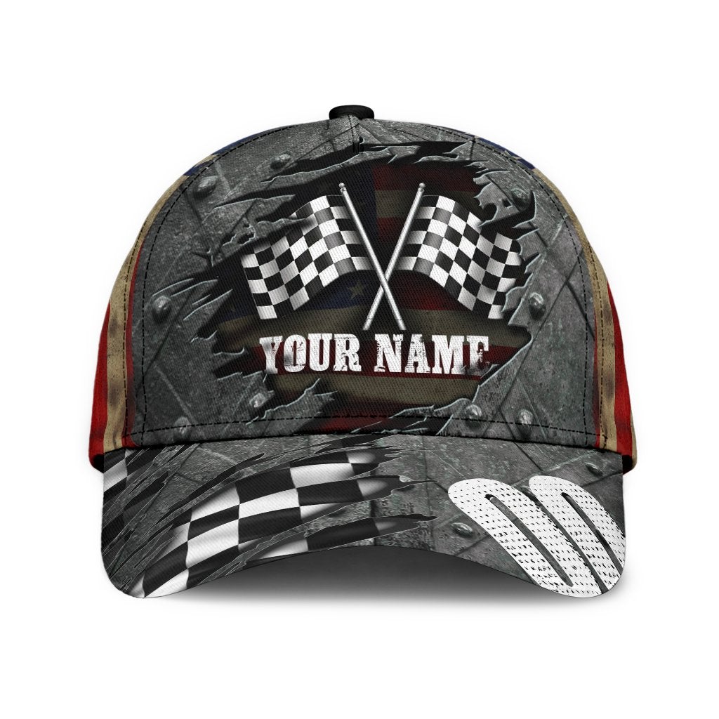 Custom Crack Racing Personalized Name Number Classic Cap For Summer Vacations Parties And Outdoor Events
