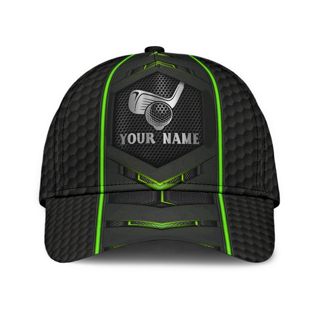 Custom Black Carbon Golf Personalized Name Classic Cap For Beach Days Travel And Relaxed Everyday Outfits