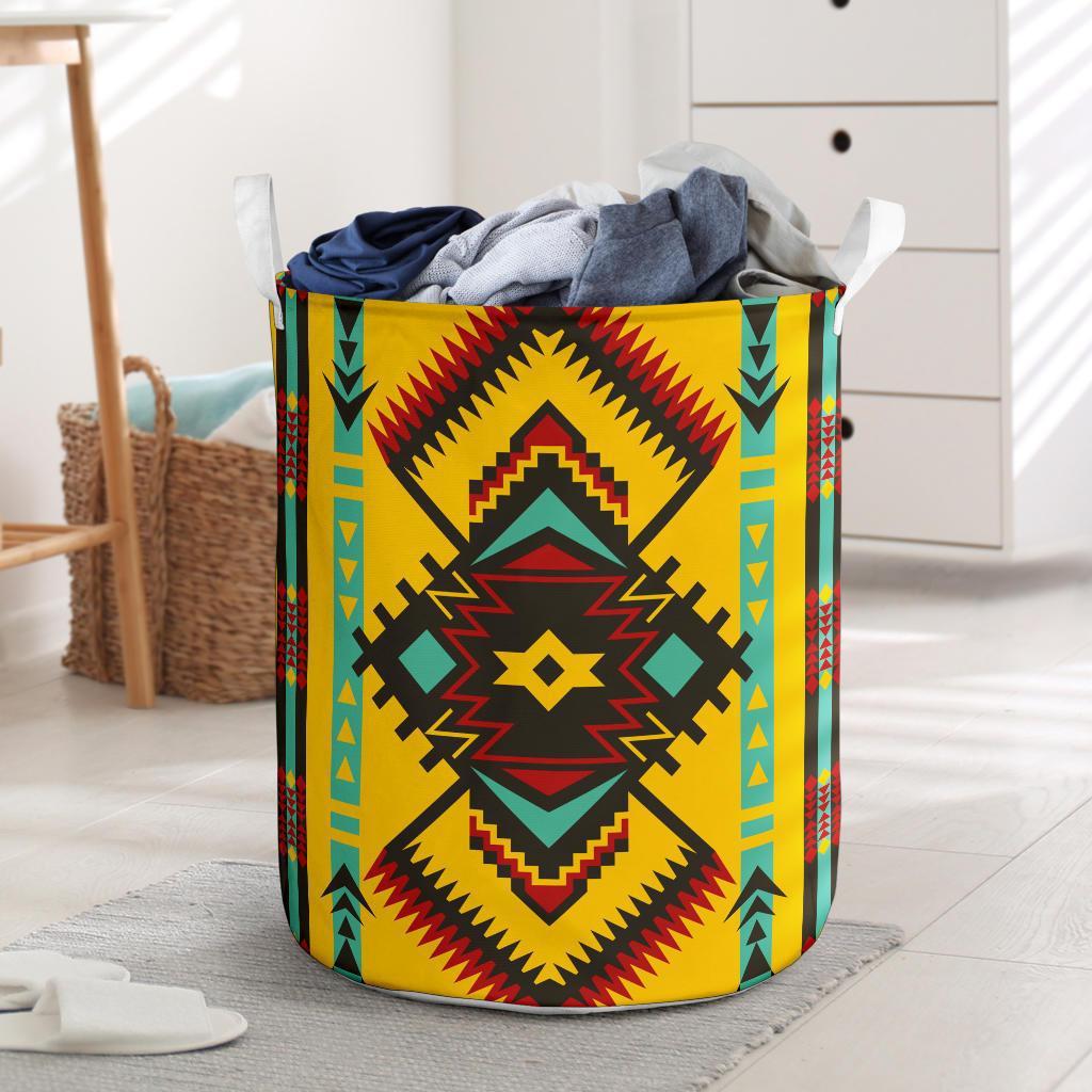 Native Americans Legend Life Yellow Style Laundry Basket For Room Home Organizer