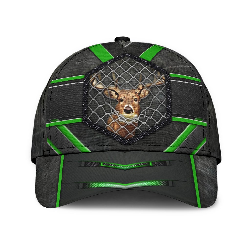 Deer Hunting Net Pattern Classic Cap For Festivals Holidays And Comfortable Everyday Wear