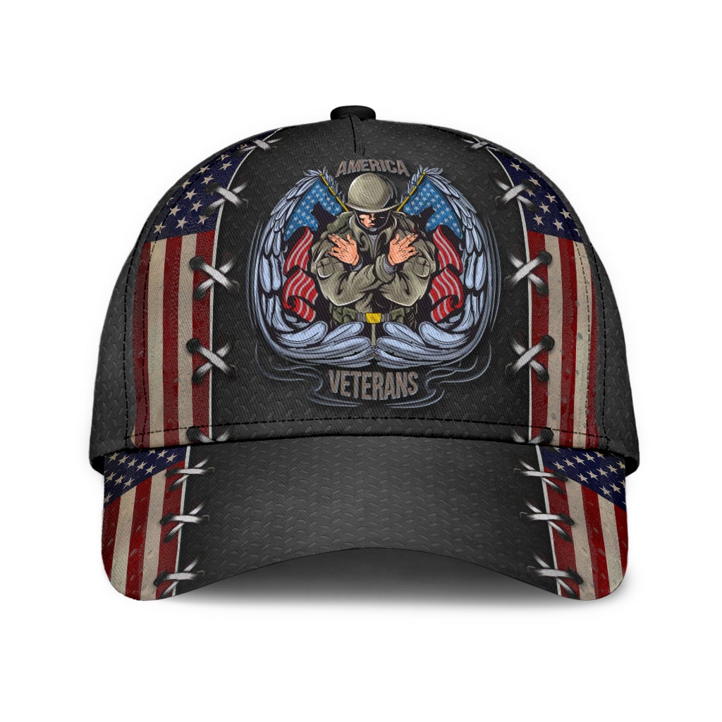 Proud American Soldier Veteran Classic Cap For Festivals Travel Adventures And Casual Gift Giving