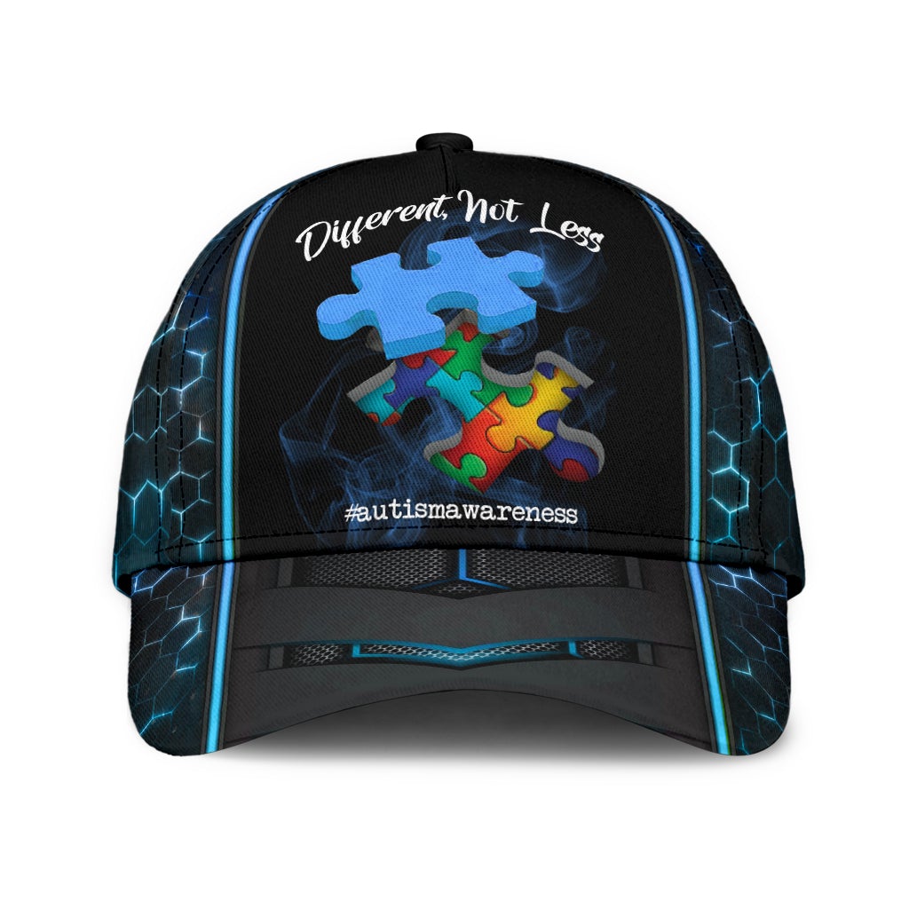 Autism Awareness Different Not Less Support Classic Cap For Festivals Holidays And Comfortable Everyday Wear