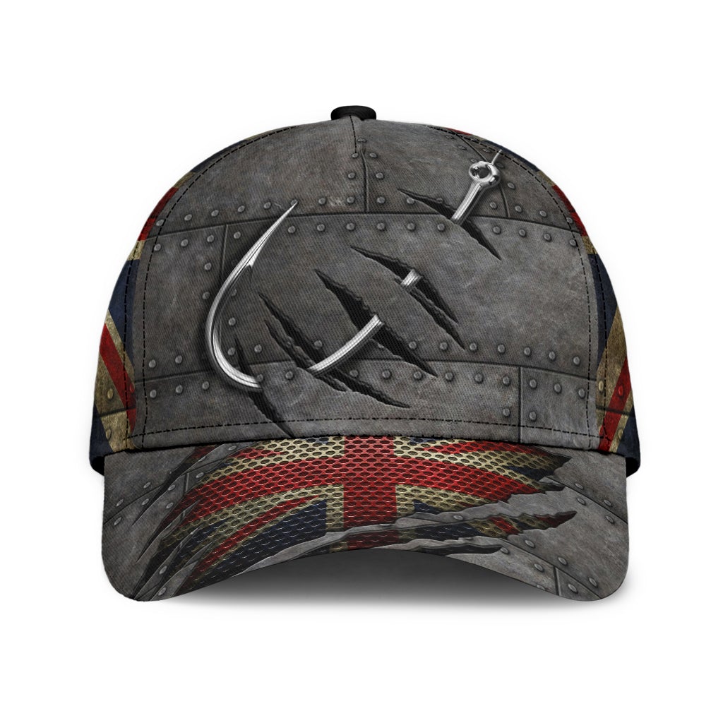 Fishing England Flag Classic Cap For Daily Wear Travel And Outdoor Activities