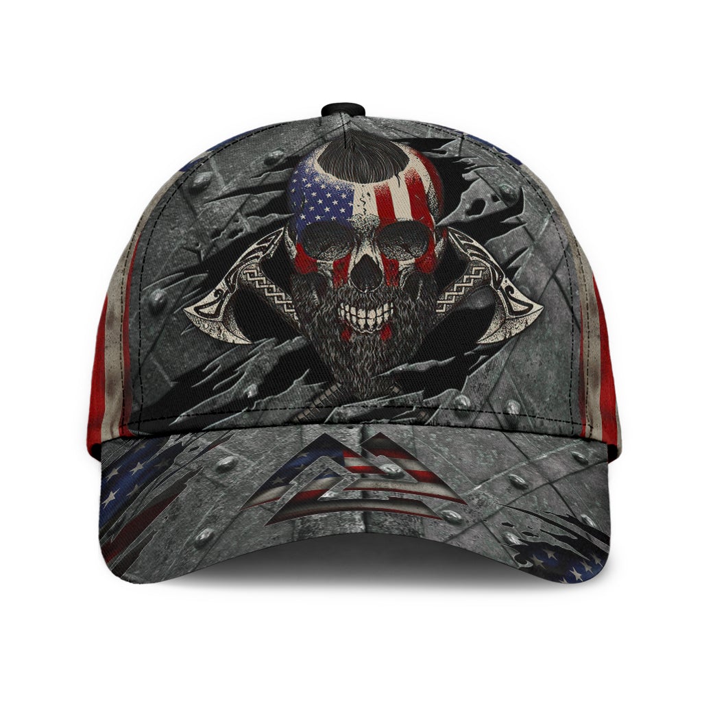 Viking American Flag Classic Cap For Seasonal Outings Outdoor Adventures And Daily Wear