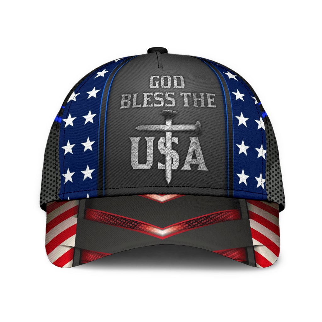 God Bless The USA Patriot Faith Classic Cap For Seasonal Outings Outdoor Adventures And Daily Wear