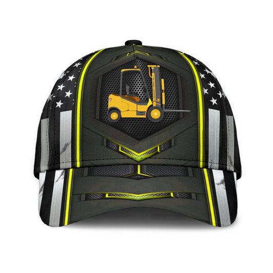 Forklift Truck Flag Carbon Classic Cap For Nature Lovers Travel And Casual Daily Styling