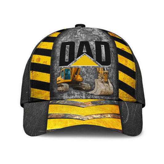 My Dad Is Excavator Family Humor Classic Cap For Casual Travel Parties And Comfortable Outdoor Wear