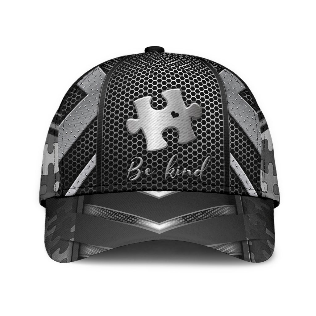 Autism Metal Pattern Awareness Classic Cap For Daily Outfits Festivals And Thoughtful Gift Giving
