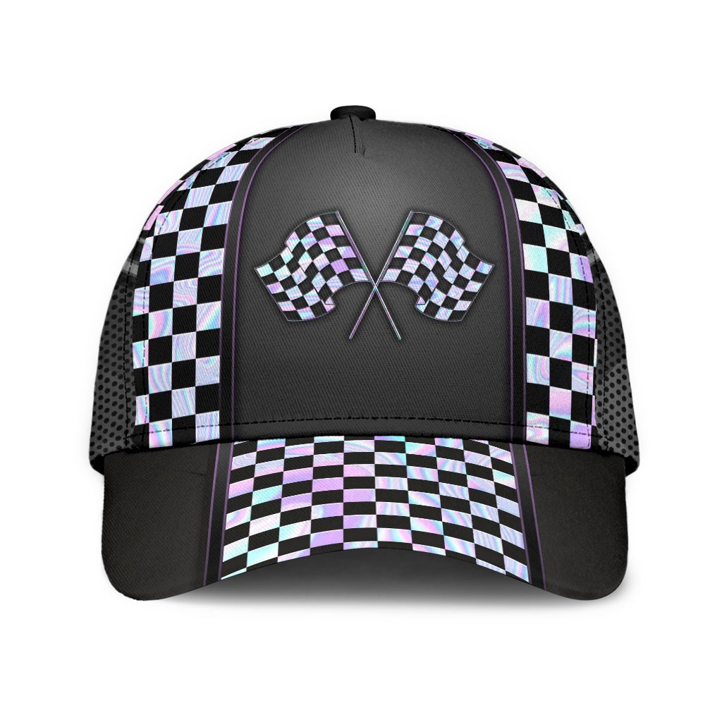 Hologram Pattern Racing Futuristic Classic Cap For Holiday Trips Daily Outfits And Thoughtful Gifting