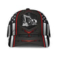 Excavator Red Flag Carbon Classic Cap For Outdoor Events Beach Travel And Relaxed Daily Style