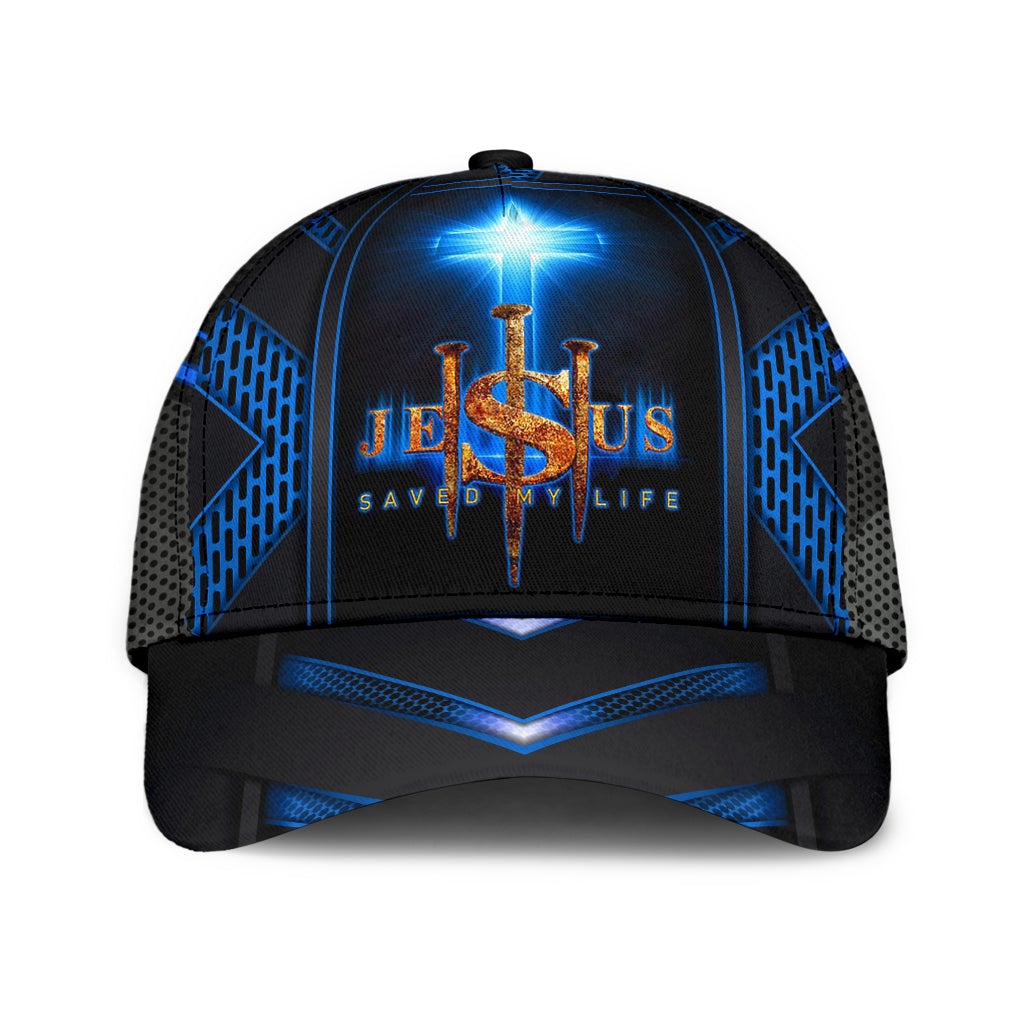 Faith Cross Blue Saved My Life Classic Cap For Summer Outings Festivals And Relaxed Daily Wear