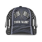 Custom Racing Net Pattern Personalized Name Classic Cap For Coastal Trips Outdoor Activities And Gift Giving