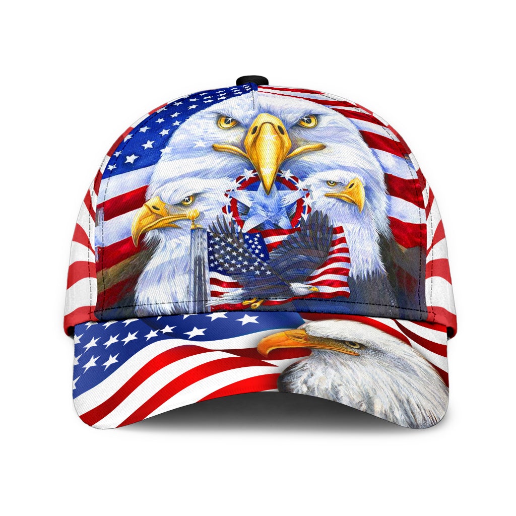Eagle American Flag Classic Cap For Comfortable Casual Wear Holidays And Outdoor Trips