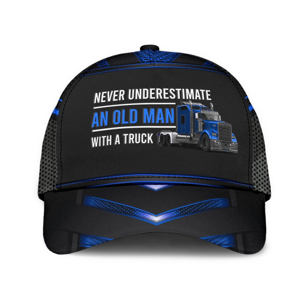 Old Man With A Truck Classic Cap For Travel Adventures Weekend Wear And Casual Style