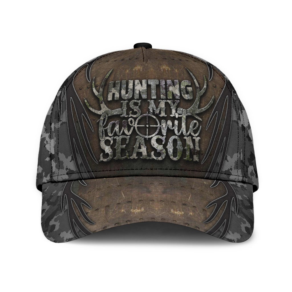 Hunting Is My Favorite Season Classic Cap For Comfortable Casual Wear Holidays And Outdoor Trips