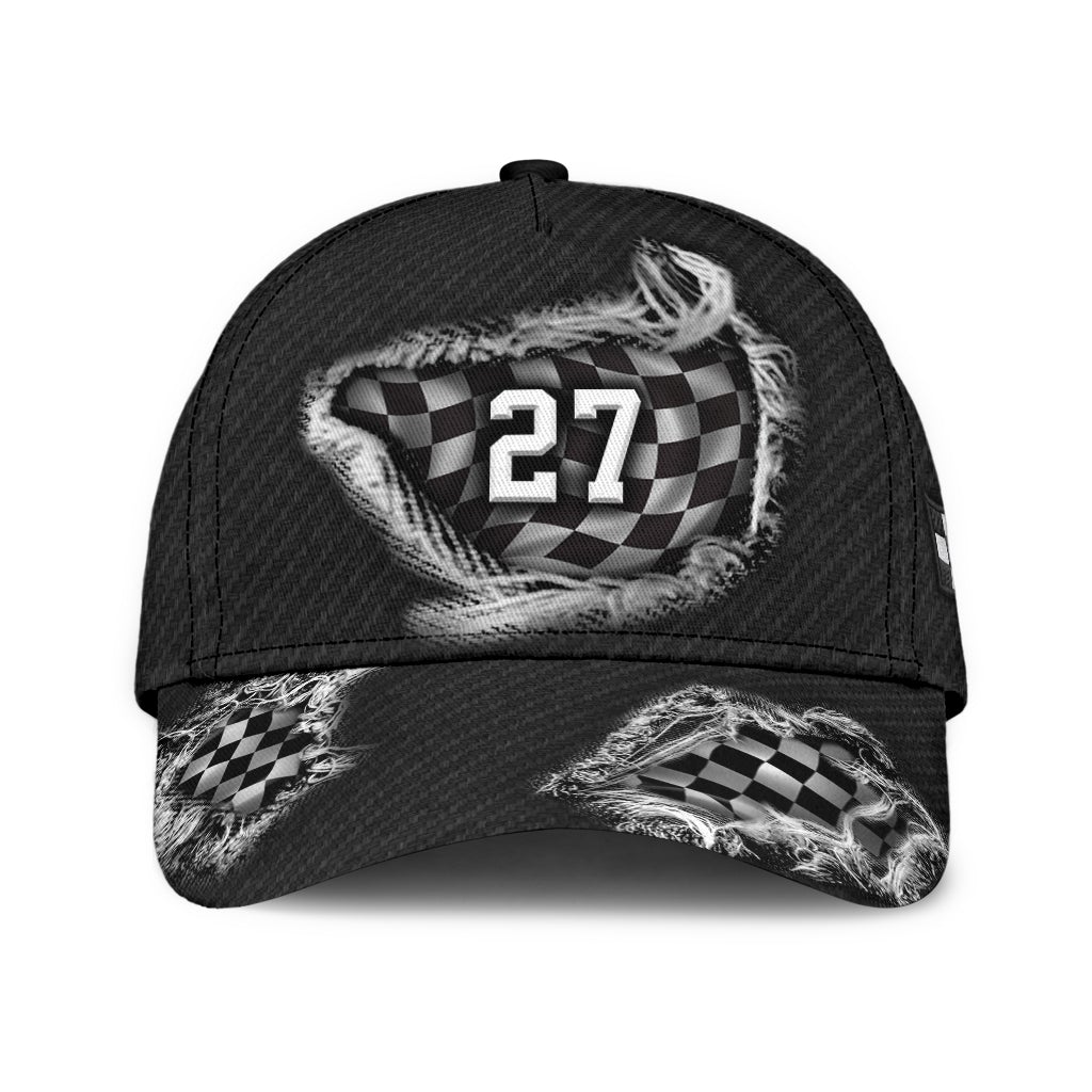 Custom Racing Personalized Number Classic Cap For Daily Wear Travel And Outdoor Activities