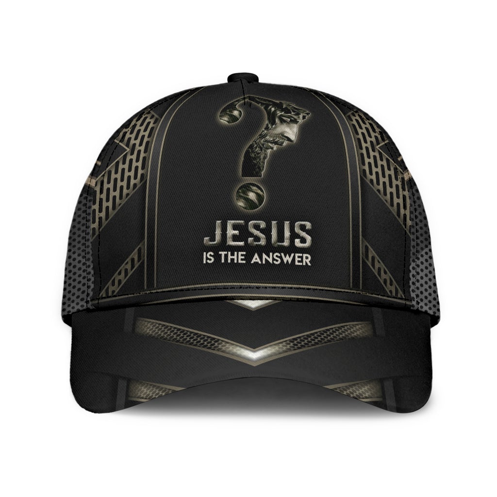 Jesus Is The Answer Faith Message Classic Cap For Casual Styling Holiday Travel And Weekend Adventures