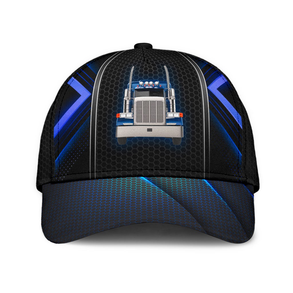 Cool Truck Driver Lifestyle Blue Edition Classic Cap For Casual Travel Parties And Comfortable Outdoor Wear