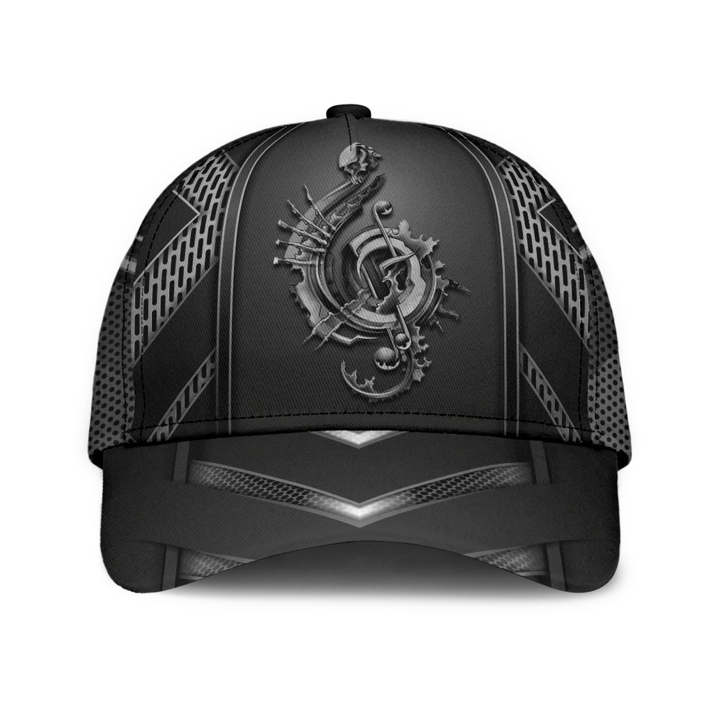 Skull Music Rock Spirit Classic Cap For Vacation Style Outdoor Activities And Daily Comfort