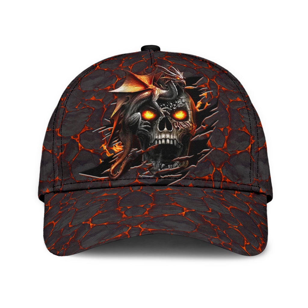 Skull Dragon Fire Fantasy Classic Cap For Casual Gatherings Travel And Thoughtful Gift Giving