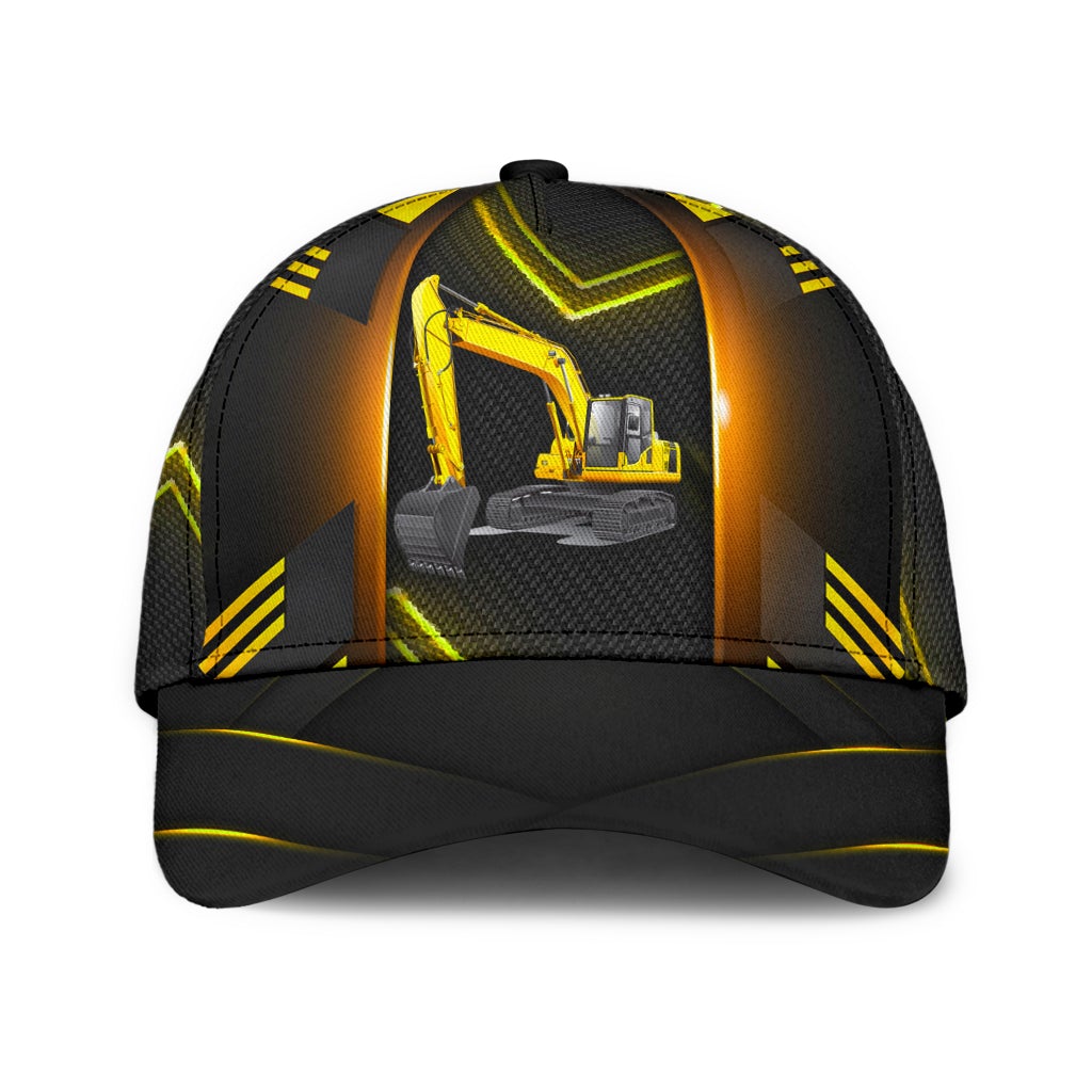 Cool Excavator Heavy Equipment Classic Cap For Beach Days Travel And Relaxed Everyday Outfits