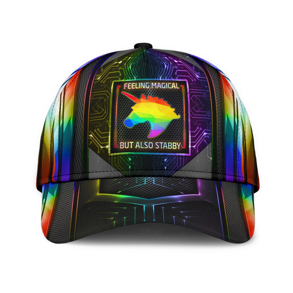 Pride Unicorn Magical Feeling Classic Cap For Everyday Wear Vacations And Seasonal Activities