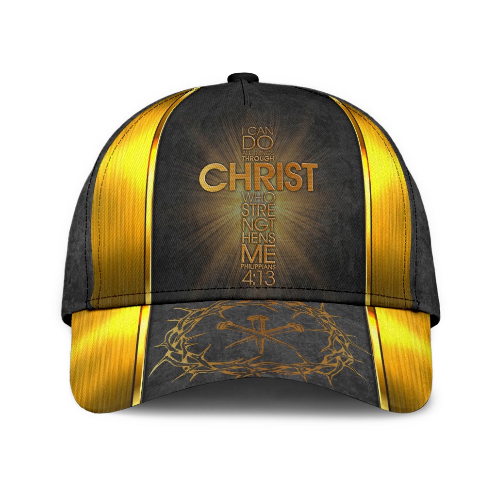 Faith Strength Through Christ Classic Cap For Everyday Outfits Coastal Travel And Gift Giving