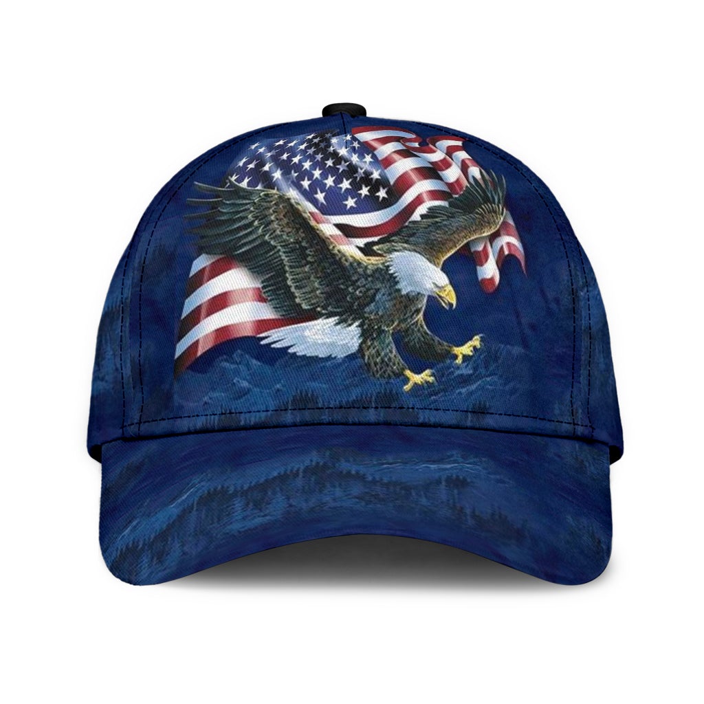 Eagle Blue Freedom Bird Classic Cap For Everyday Wear Vacations And Seasonal Activities