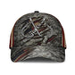 Fish On Camouflage Fishing Classic Cap For Festivals Travel Adventures And Casual Gift Giving