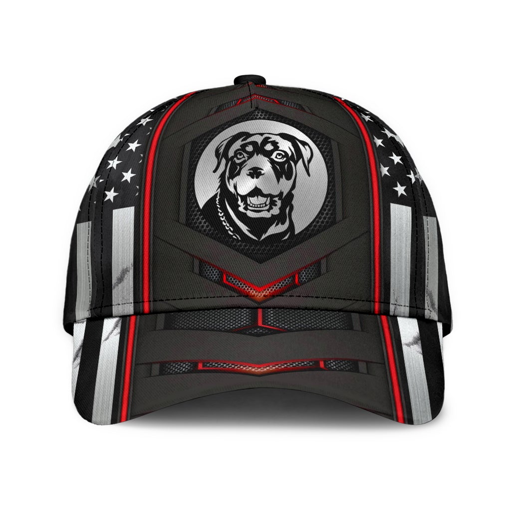 Rottweiler Red Flag Carbon Classic Cap For Everyday Accessories Festivals And Relaxed Outings