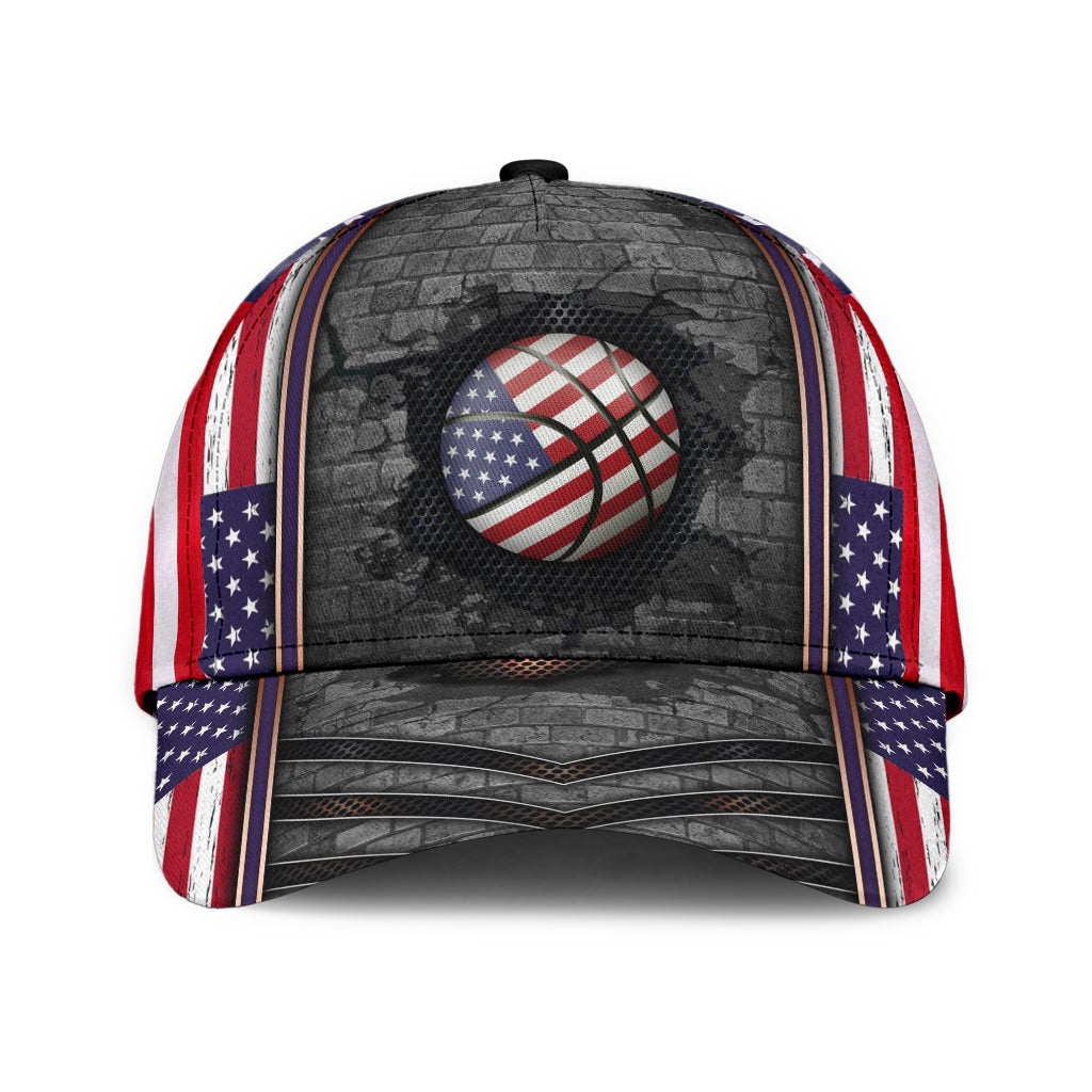 Basketball Wall Crack Pattern Classic Cap For Weekend Travel Outdoor Events And Casual Outfits