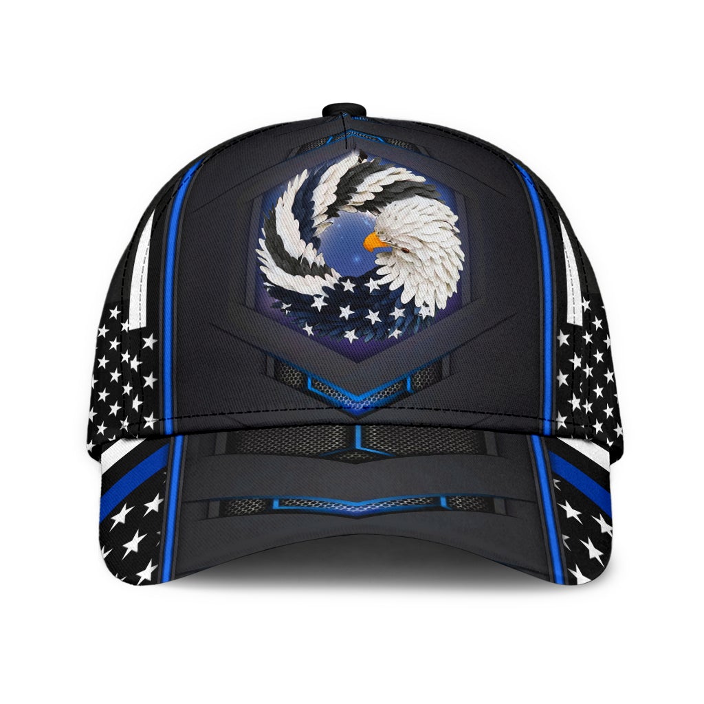Blue God Bless America Eagle Classic Cap For Outdoor Adventures Festivals And Casual Wear