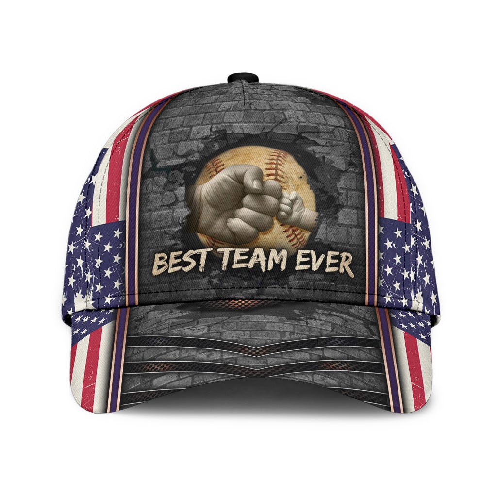 Baseball Father And Son Personalized Name Classic Cap For Casual Adventures Parties And Seasonal Styling